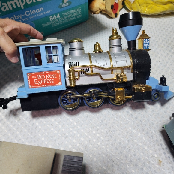 VINTAGE RUDOLPH THE RED NOSE REINDEER THE RED NOSE EXPRESS FULL SET but NO BOX - Picture 4 of 13